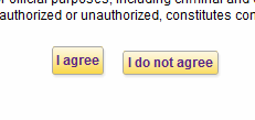 "I agree" button