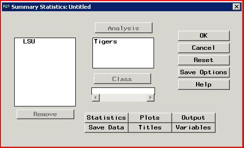 Statistics and select calculation