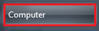 computer icon highlighted in the start menu
