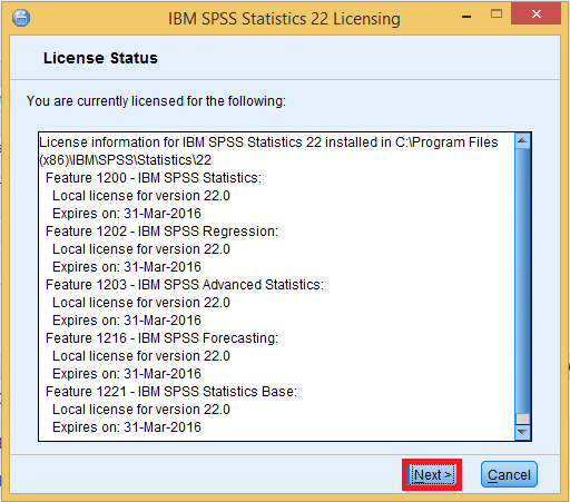 ibm spss statistics 22 license code