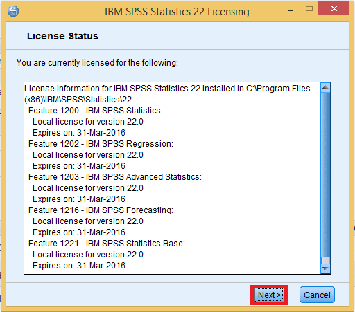 spss 22