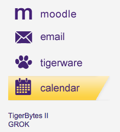 myLSU Portal icons with calendar highlighted at the left hand side