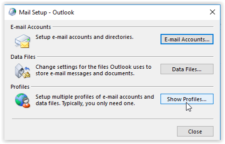 Mail setup for outlook