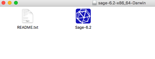 The Sage files in the folder in mac