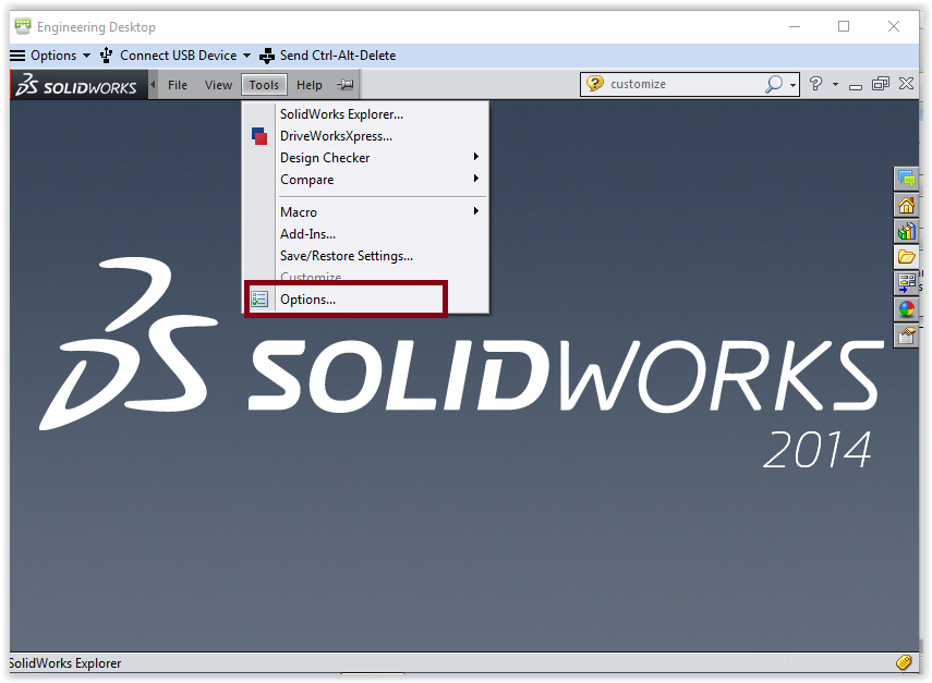 how to change units in solidworks