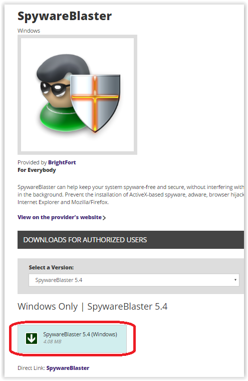 spyware blaster download link 
