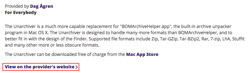 download the unarchiver for os x