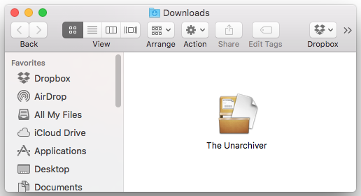 The Unarchiver folder