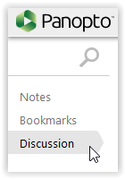 discussion button in panopto