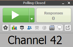 Polling taskbar showing polling is closed