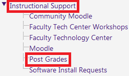 Instructional support menu