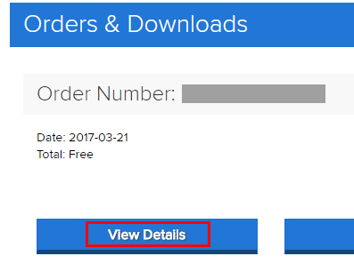 view details button under an order