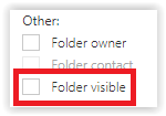folder visible checkbox