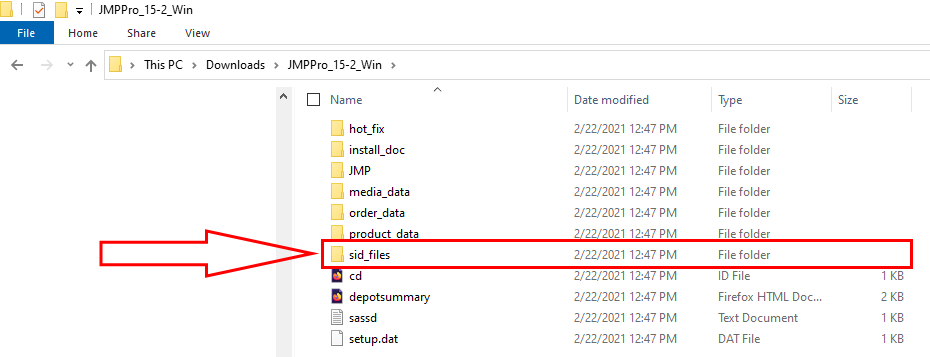 JMP SID file location in SID files