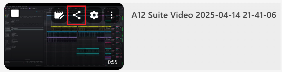 Share button on Panopto video