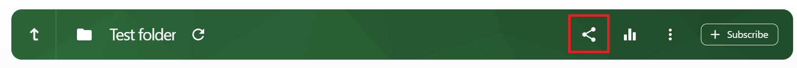 Panopto folder share button