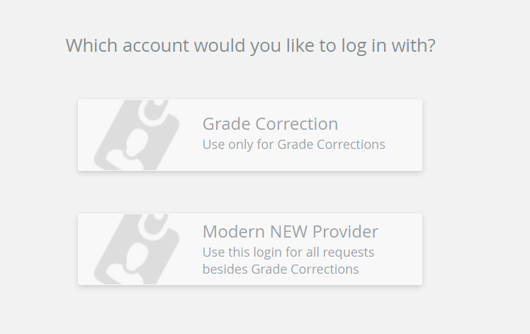 K2 login page demoing New and Old login provider