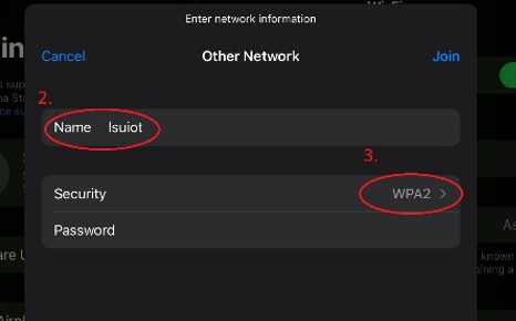 name is L S U I O T and security is W P A 2
